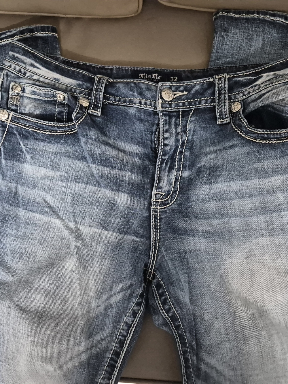 Miss Me Distressed Light Blue Bootcut Jeans
